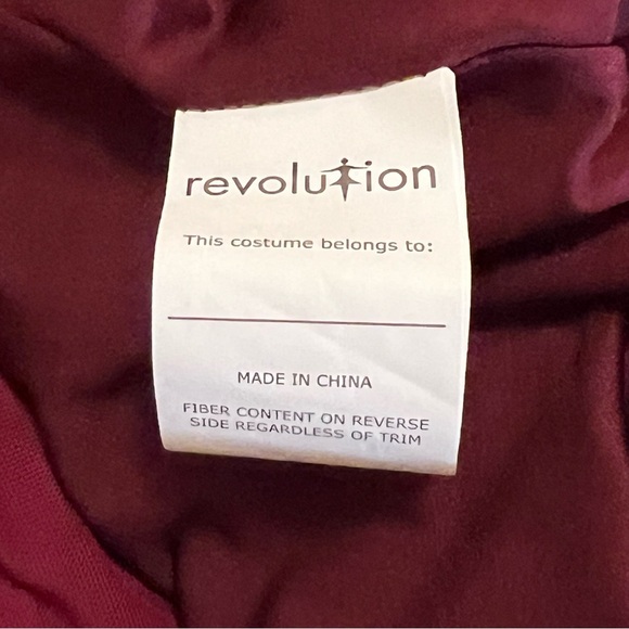 Revolution Girls Costume Dance Ice skating dress burgundy small adult size - Picture 11 of 16